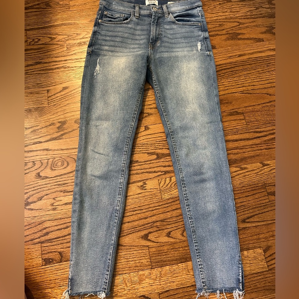 Kensie Blue Distressed Women Jeans